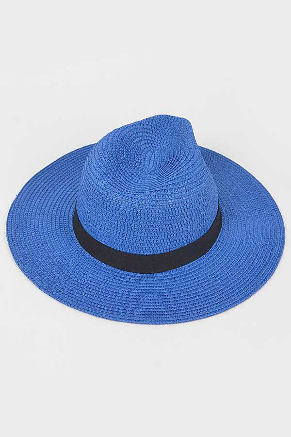 anbfashion - Wholesale Straw Hat - Women's - CHAIN LINK ICONIC STRAW FEDORA HAT AMH157212