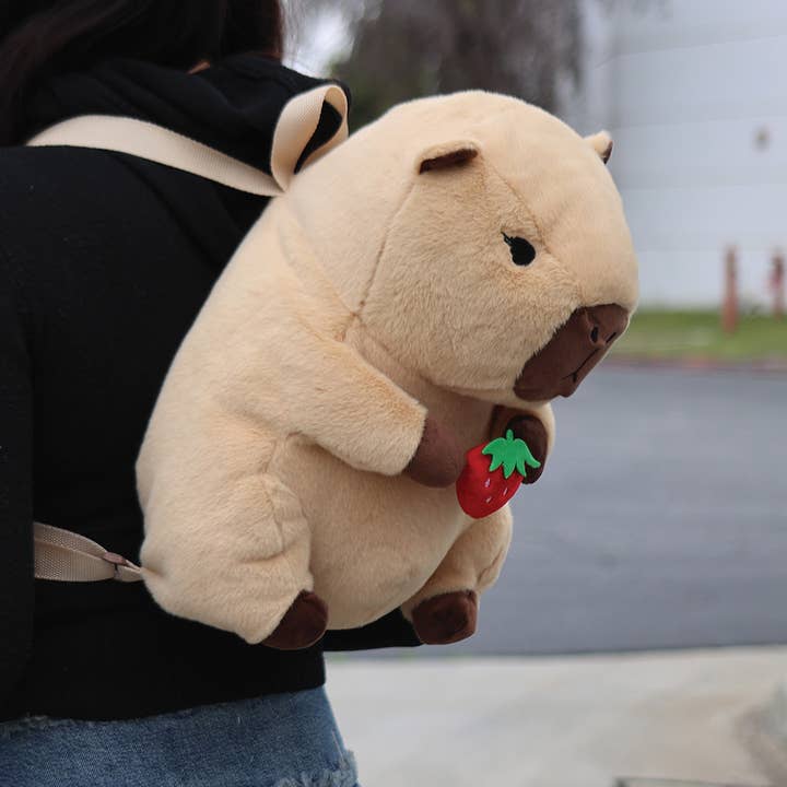 COMECO INC - Wholesale Backpack - Women's - Capybara Furry Plush Backpack
