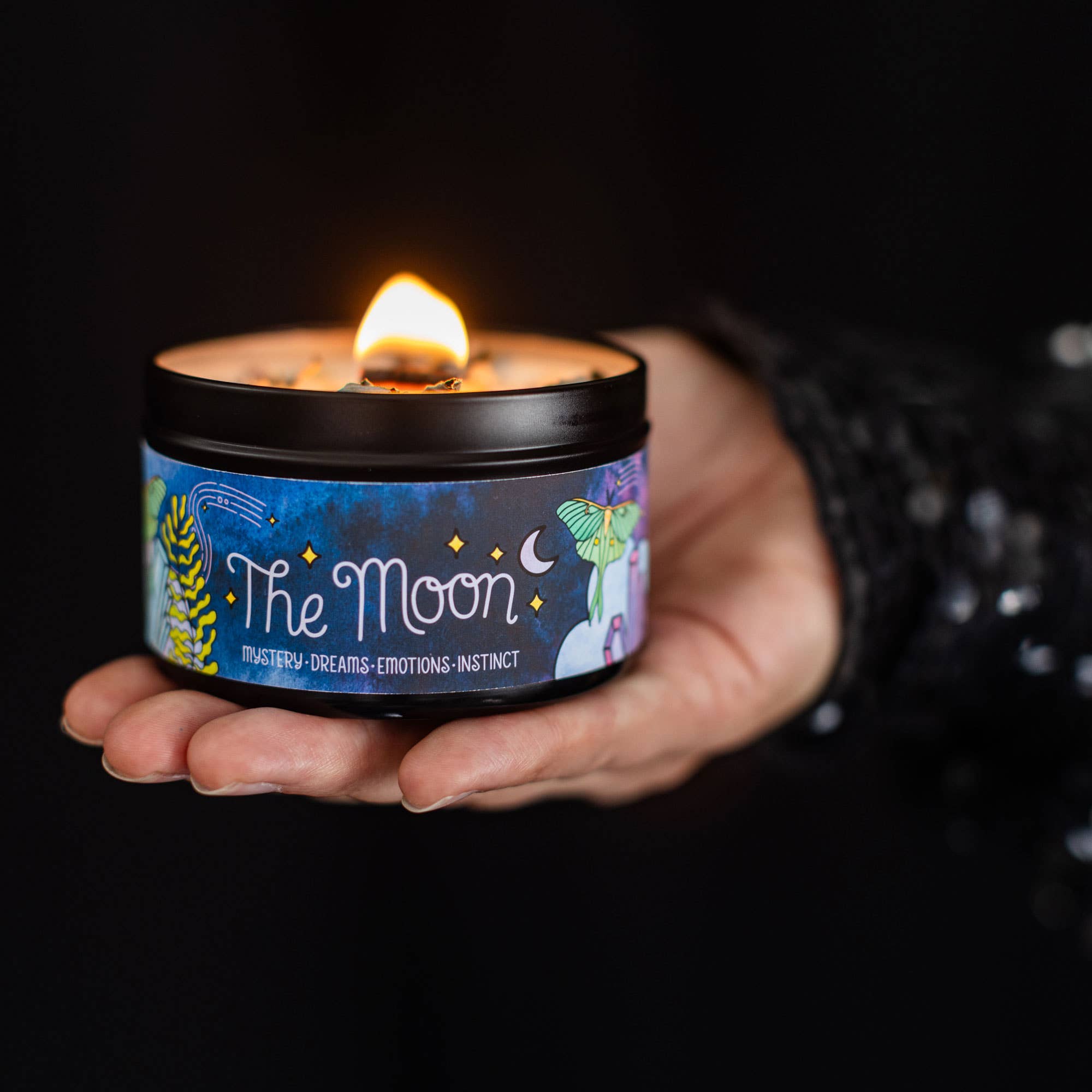 Rachel Beyer - Wholesale Travel Candles - The Moon Aromatherapy Soy Candle - Cypress Lemon4