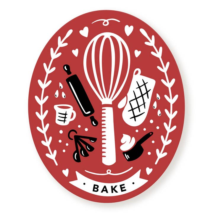 Baker Club Bake Vinyl klistermärke för wholesale av A Fink & Ink