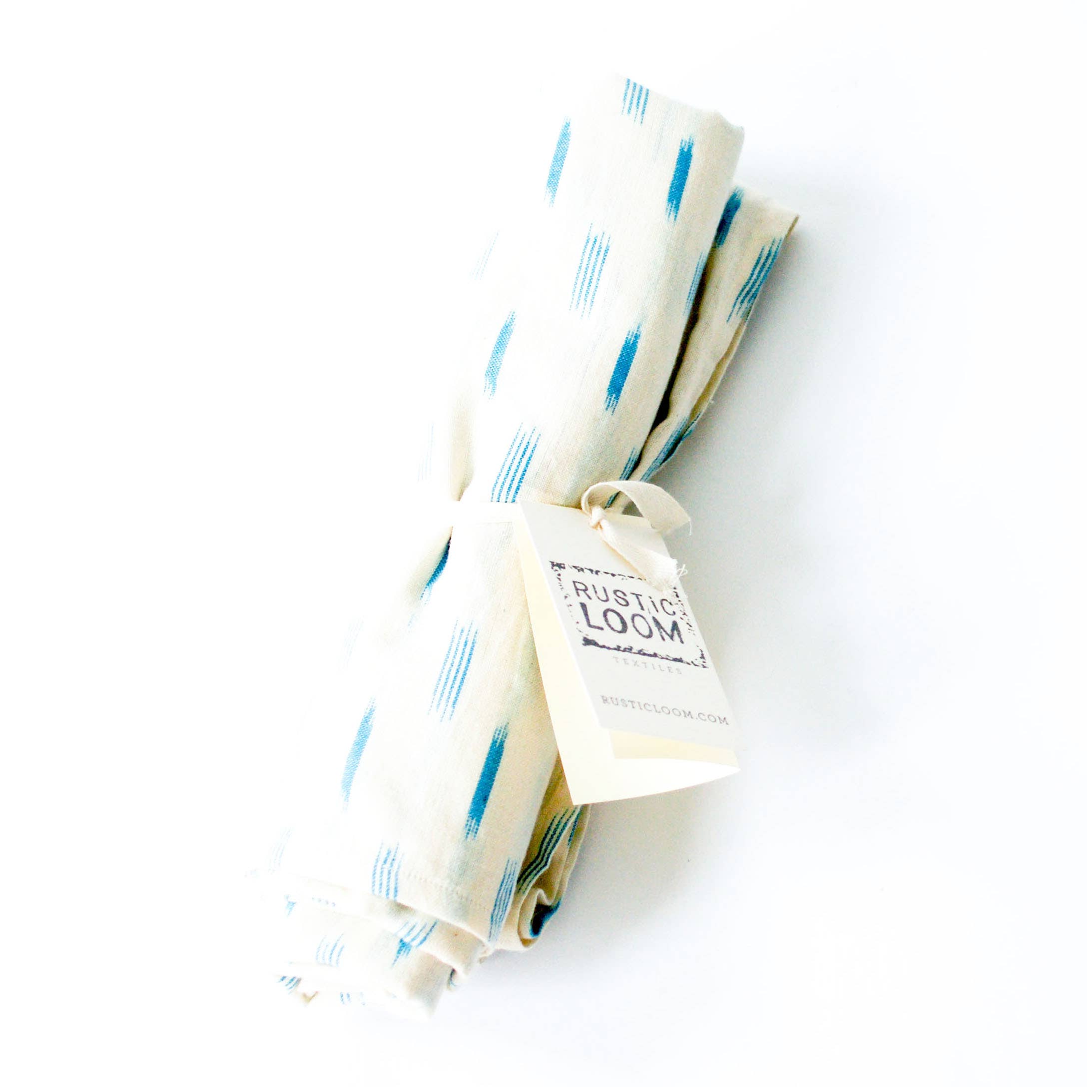 Rustic Loom - Wholesale Swaddle - Baby - White Blue Dash Woven Ikat Baby Swaddle Wrap (Copy)1