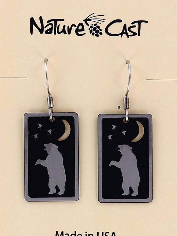 12122 Earring Dangle Dancing Bear for wholesale by Nature Cast
