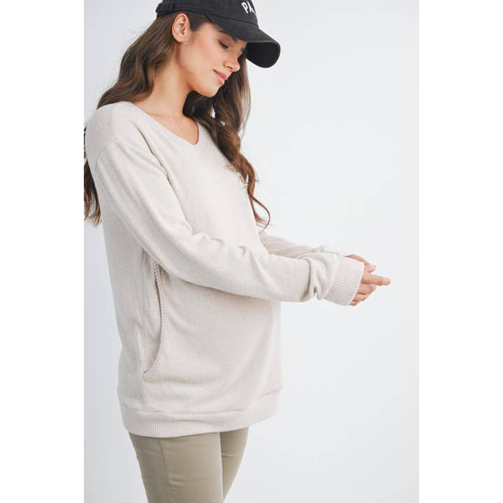 Hello Miz - Wholesale Nursing Top - Maternity - V-Neck Double Layer Maternity Nursing Pullover Top18