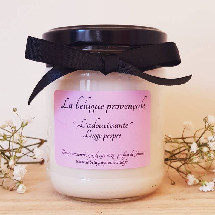 “The Softener” Clean Linen Candle for wholesale by La belugue provençale