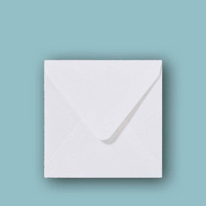 kadopapier.net – Engroshandel Konvolutter – Metallisk konvolut hvid firkant