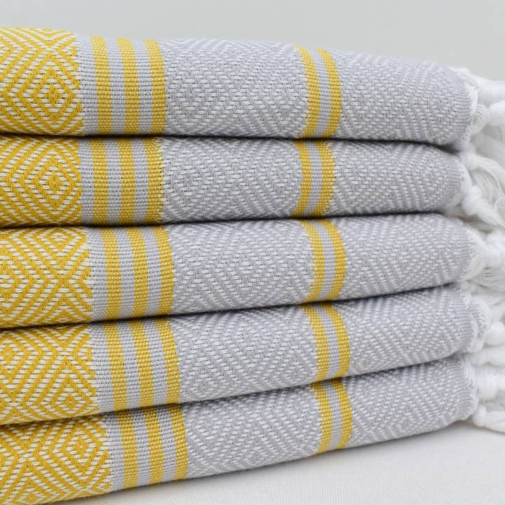 Organic Turkish Towels - Wholesale Hand Towel - Luxury Diamond Hand Towel, Versatile Fitness Towel