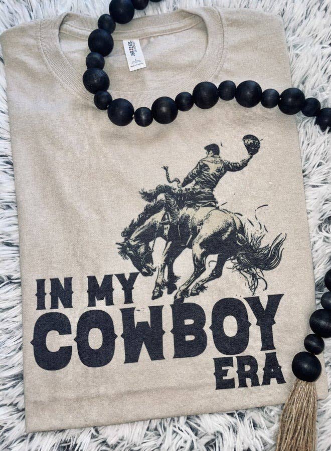 Tan In my cowboy era (Gildan T-Shirt) for wholesale on Faire