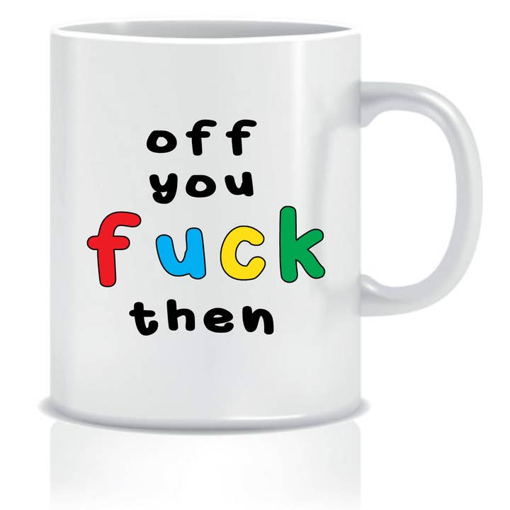 Daar Ga Je Dan - Premium Kwaliteit Witte Koffiemok voor wholesale door Cheeky Chops Cards & Wanky Candles