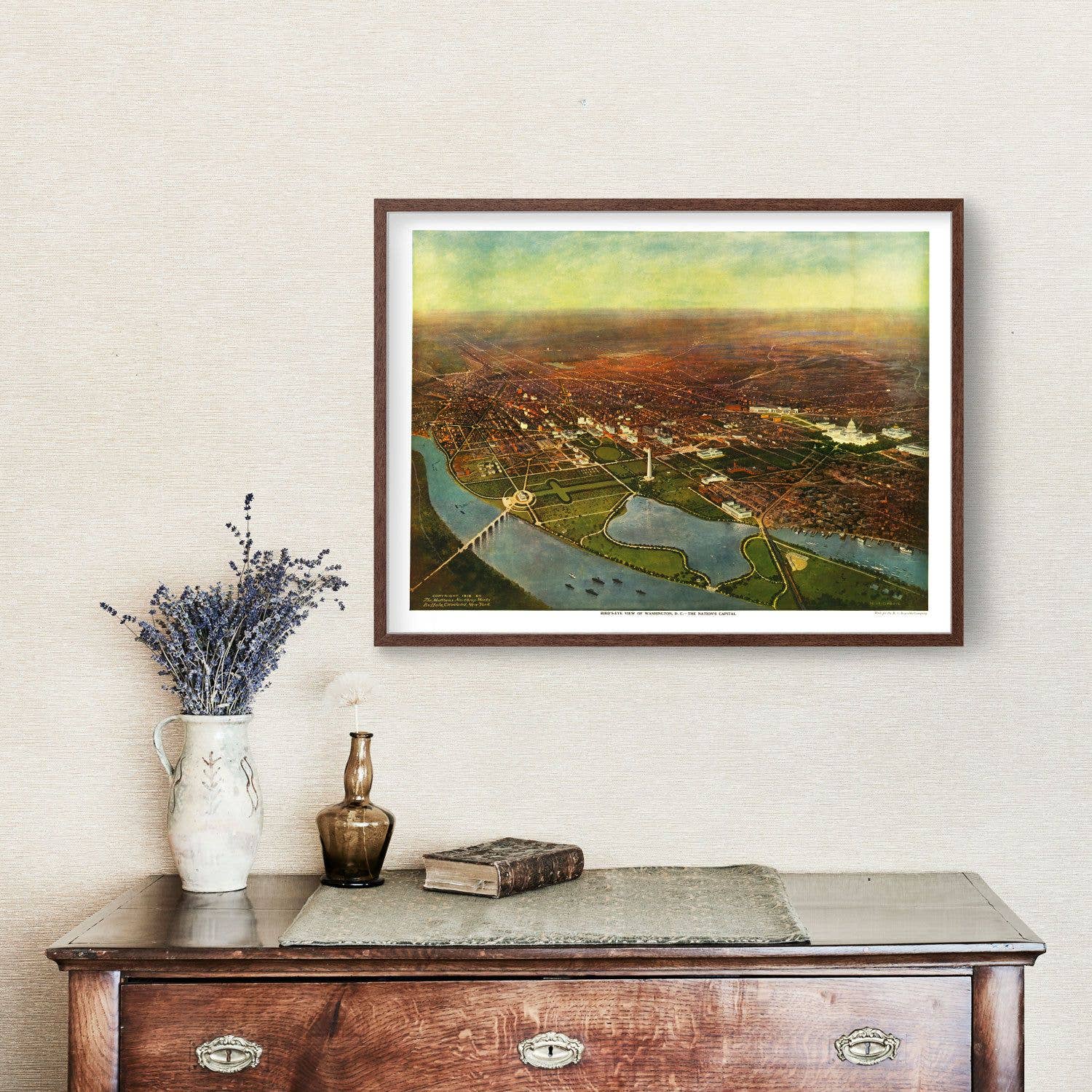 Ted's Vintage Art - Wholesale Map - Vintage Map of Washington, D.C., Washington DC 19161