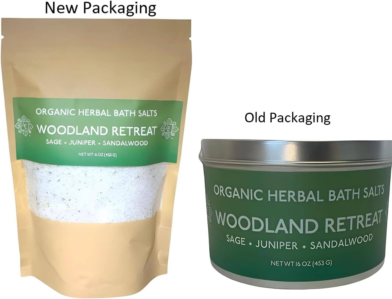 Four Elements Organic Herbals - Wholesale Bath Salts - Woodland Retreat Bath Salts - 16 oz2