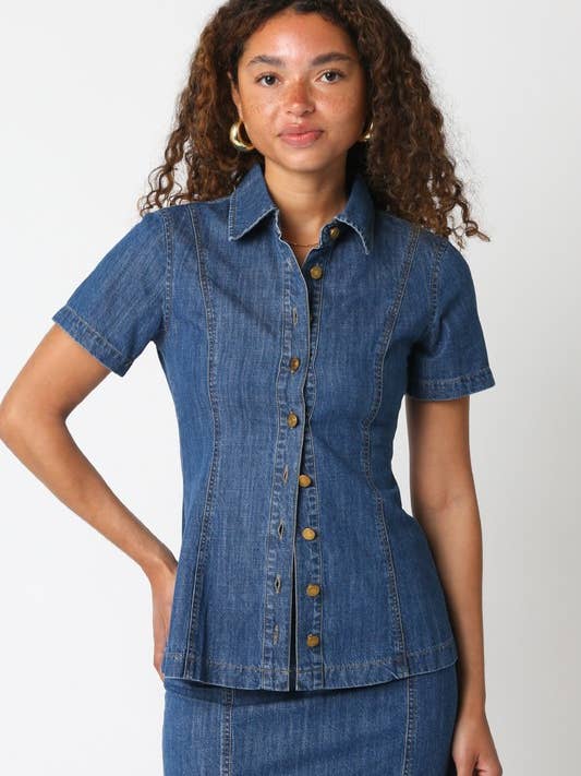 Bailey Denim Shirt for wholesale by Olivaceous