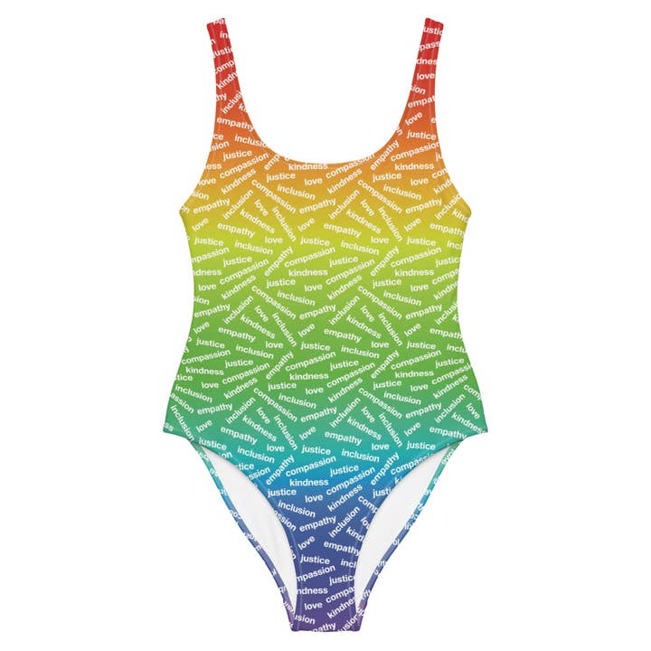 Costume da bagno Pride 'Kindness Is' per la vendita all'ingrosso da parte di Kind Cotton