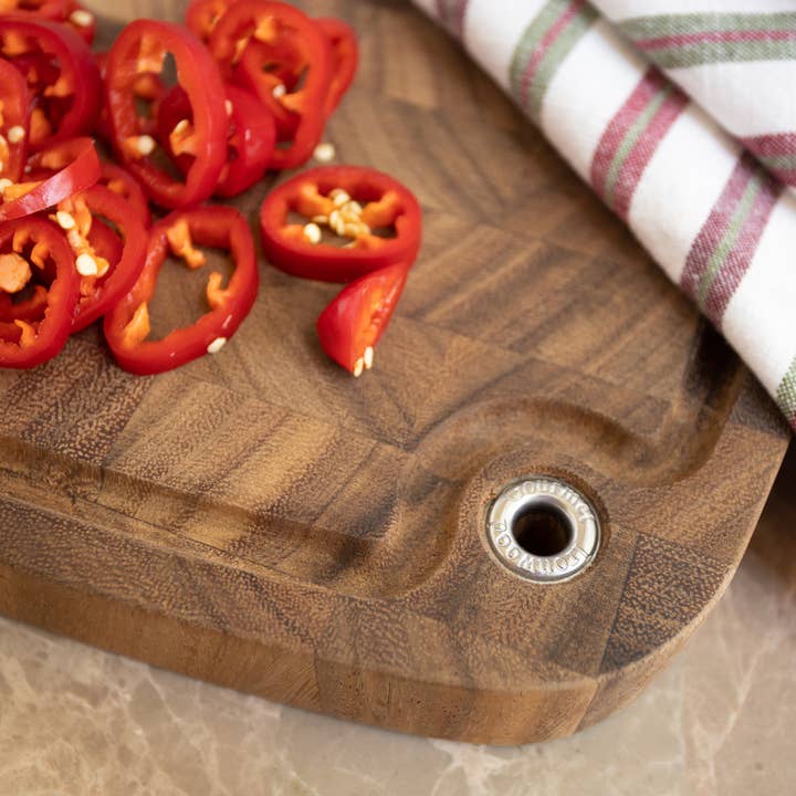 Fox Run Brands - Wholesale Cutting Board - Ironwood Carolina Acacia Wood Chopping Board, End Grain, 14"3