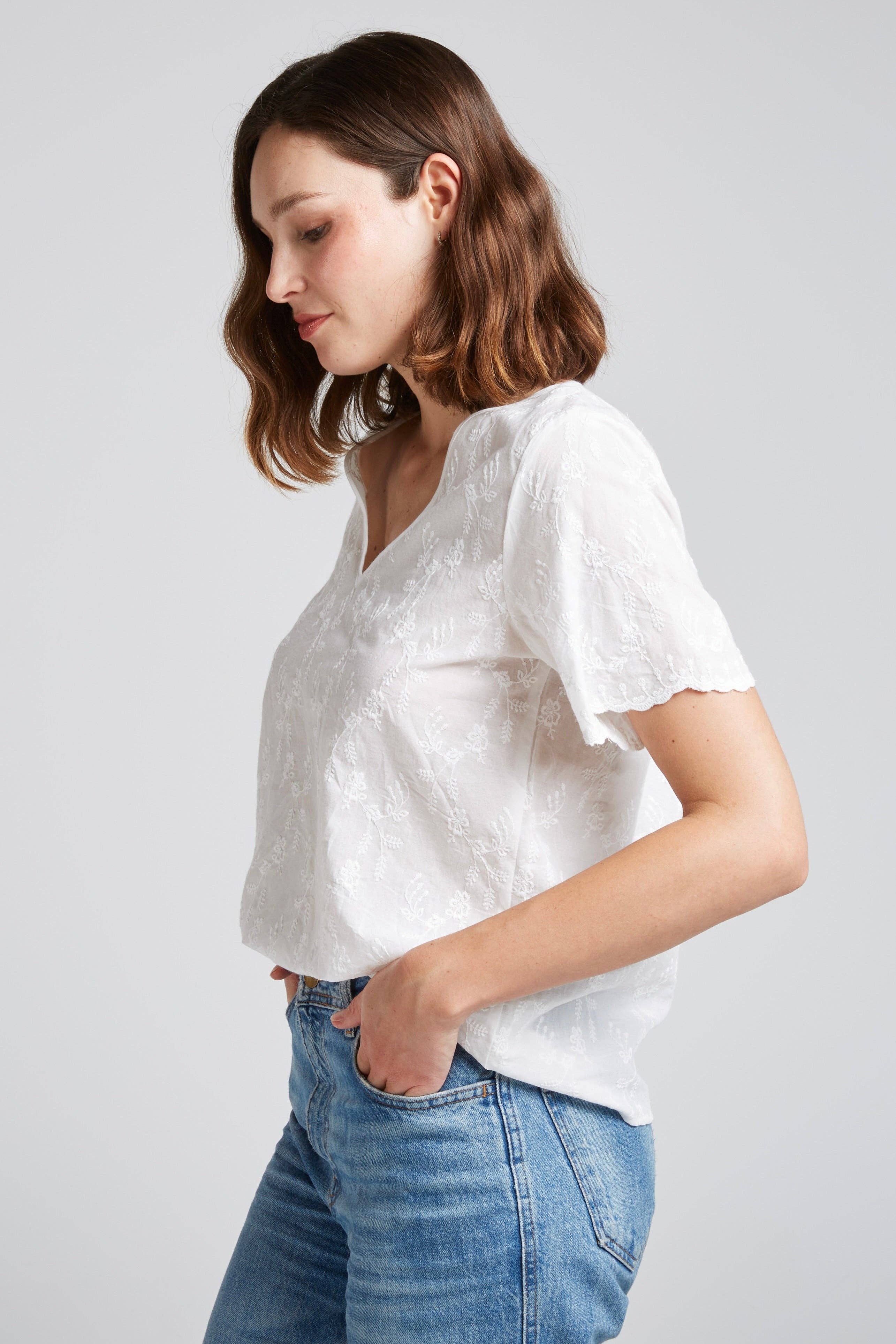 Andy & Lucy - Wholesale Blouse - Women's - FLAMINE - Floral cotton blouse10