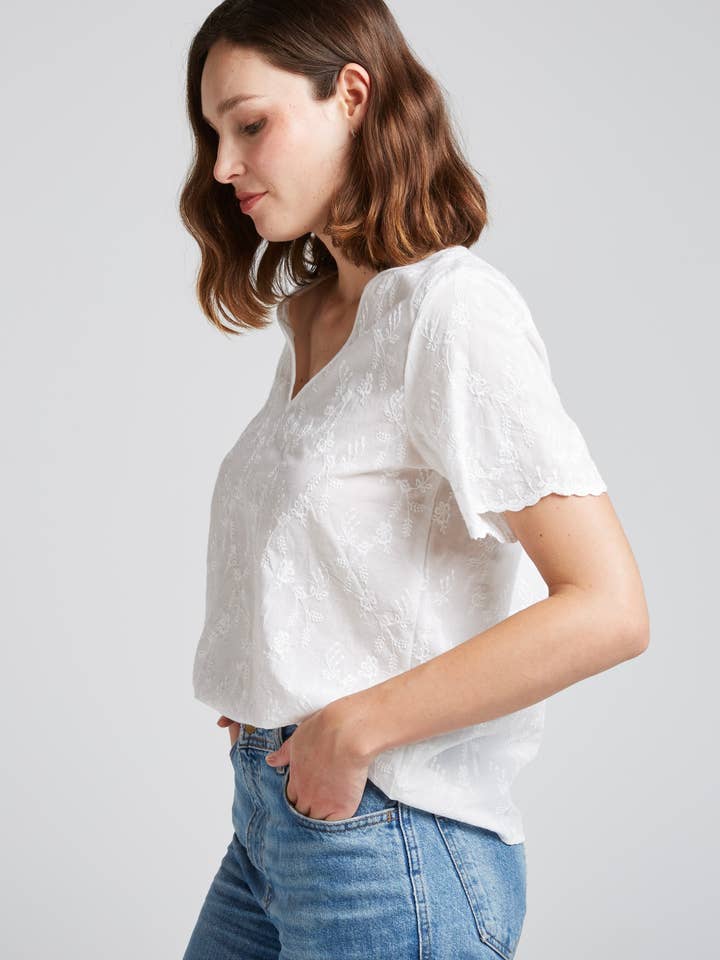 Andy & Lucy - Wholesale Blouse - Women's - FLAMINE - Floral cotton blouse10