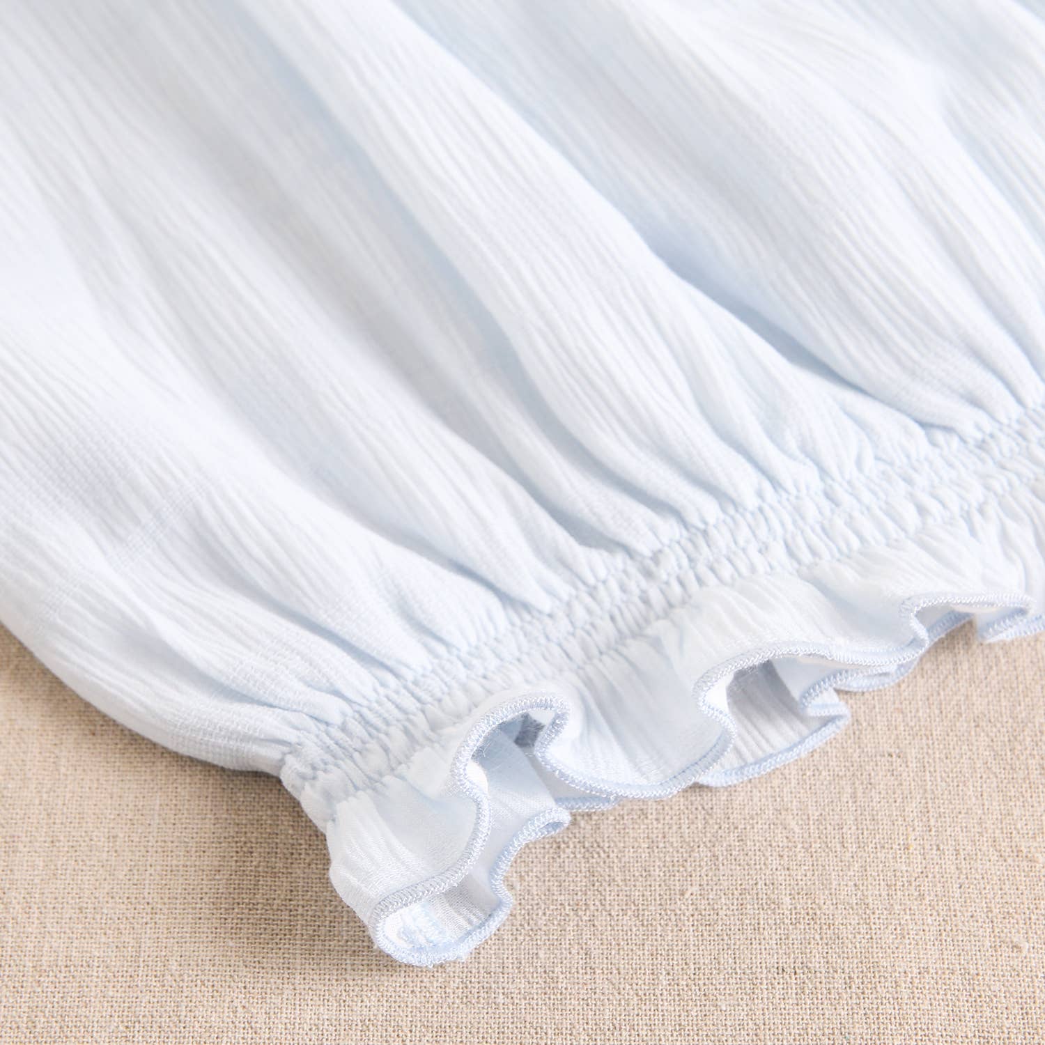 light blue Bambula Color Blouse With Off Shoulders For Girls for wholesale on Faire3