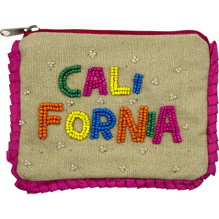 California: Follow the Sun Coin Pouch for wholesale by Pizzazz, Inc.