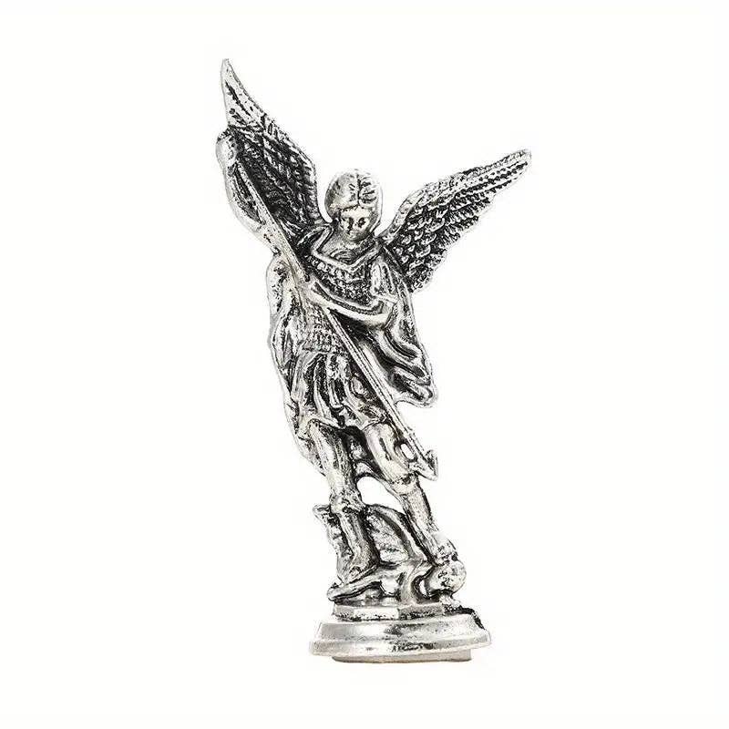 SAN JUDITAS RELIGIOUS ARTICLES - Wholesale Decorative Figurine - AUTO DEVOTIONAL: 3" ST. MICHAEL METAL STATUE1
