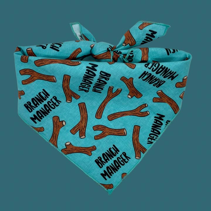 Branch Manager - Divertente bandana da legare per cani per la vendita all'ingrosso da parte di Woofingtons & Company