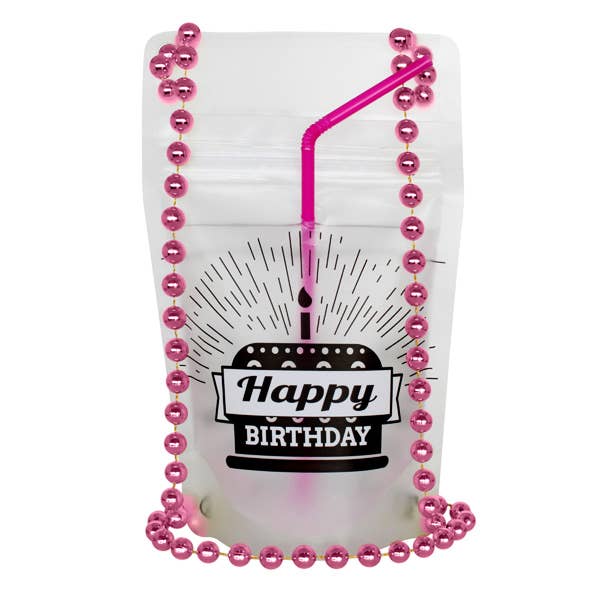 NeckSip - Wholesale Party Favor - Happy Birthday - Draagbare drankzakjes (12 oz | 2-pack)7