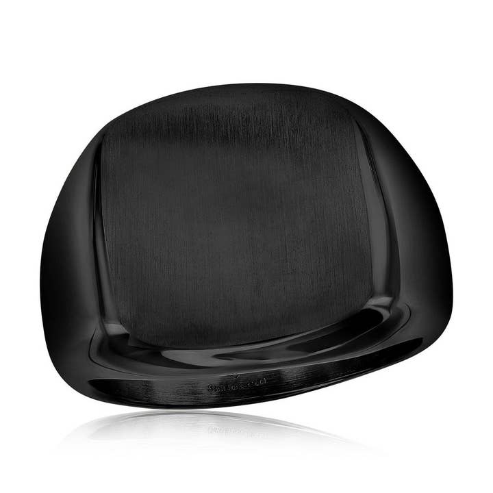 Stainless Steel Brushed Square Ring for wholesale by Metallo