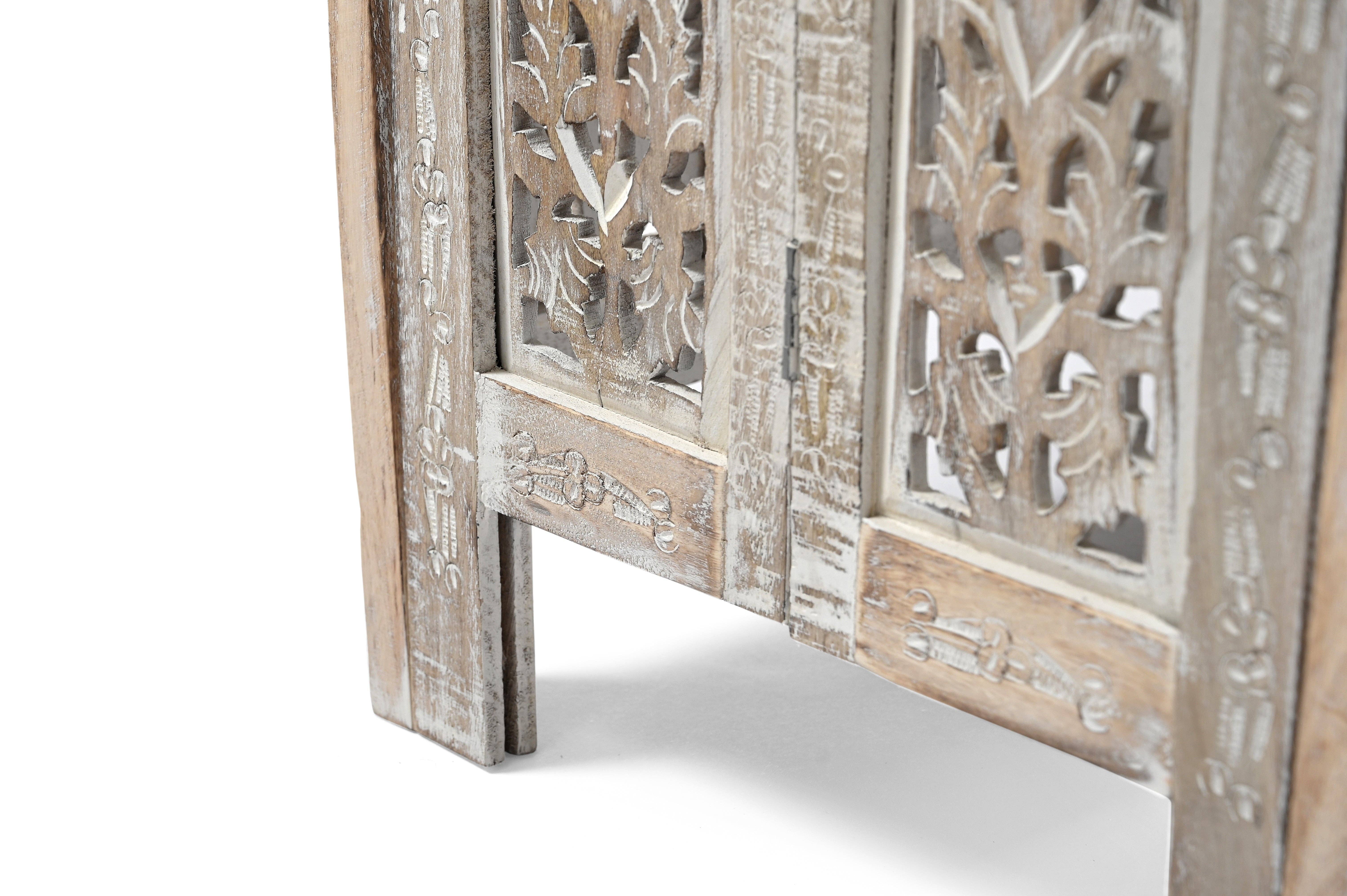 iAnanas - Wholesale Coffee Table - Vintage Solid Mango Wood Coffee Table - Handmade Wooden Coffee Table with Carved Details, Brown Finish, Decorative and Sturdy for Living Room - 92 x 45 x 45 cm7