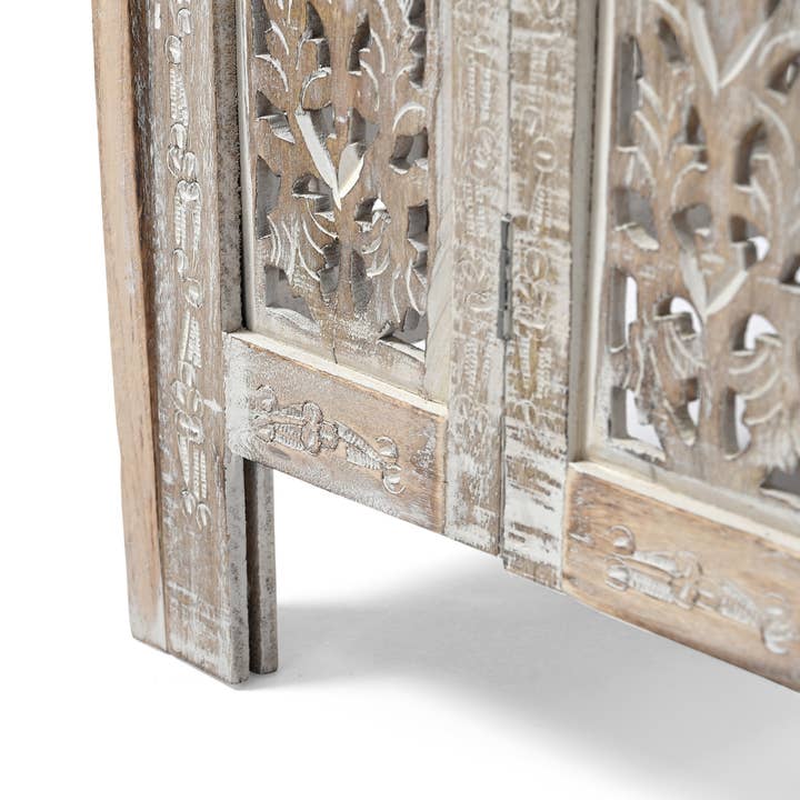 iAnanas - Wholesale Coffee Table - Vintage Solid Mango Wood Coffee Table - Handmade Wooden Coffee Table with Carved Details, Brown Finish, Decorative and Sturdy for Living Room - 92 x 45 x 45 cm7