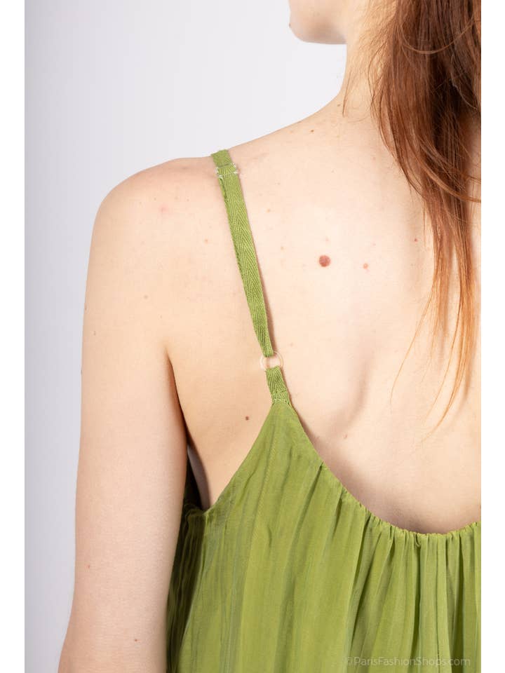 Shyloh - Wholesale Dress - Women's - Long silk dress with adjustable straps 304801