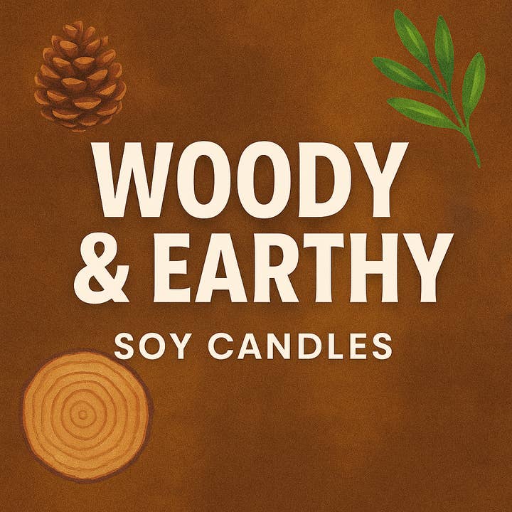 Unlabeled Soy Candles - Woody & Earthy for wholesale by Birch Candle Studio