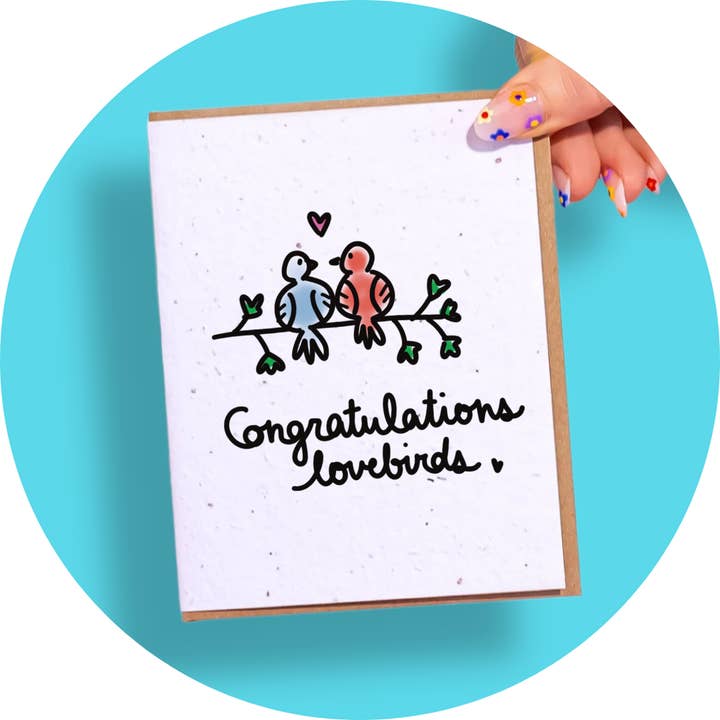 Félicitations inséparables pour la vente par SowSweet USA