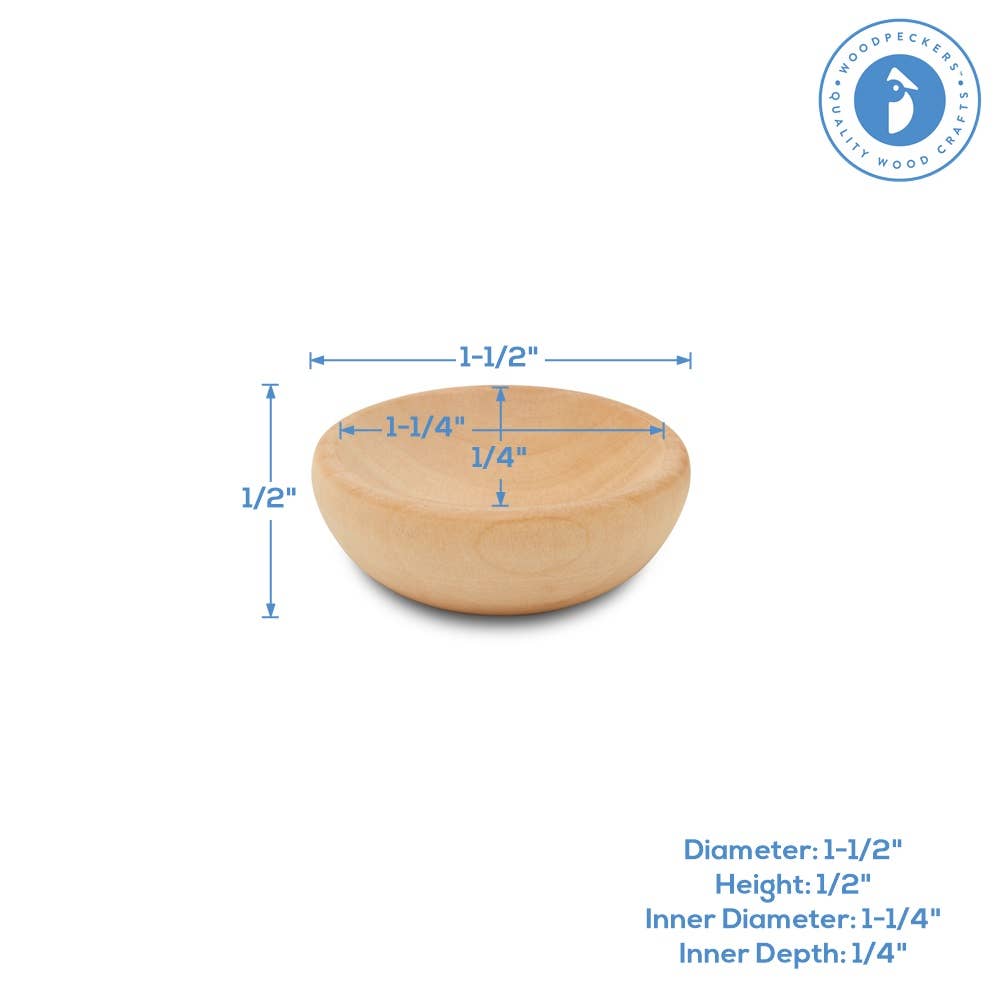 Woodpeckers Crafts - Wholesale Craft Supplies - Mini Wooden Bowls5