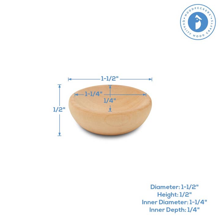 Woodpeckers Crafts - Wholesale Craft Supplies - Mini Wooden Bowls5