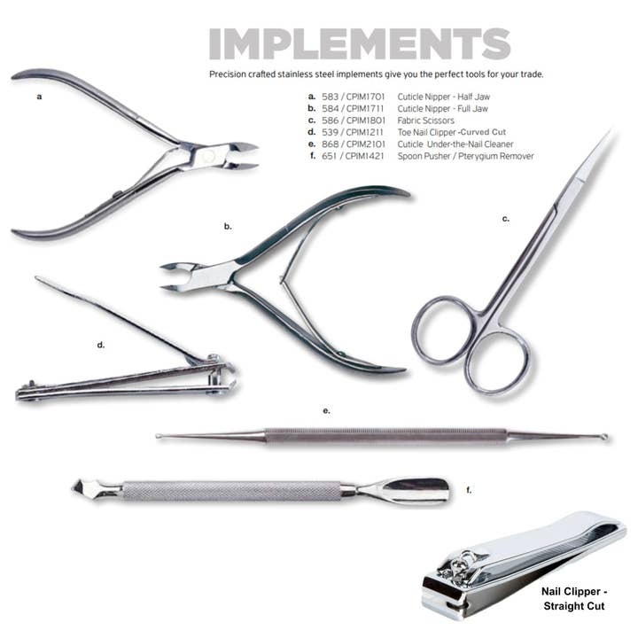 Cuccio - Wholesale Nailcare Set - Implements - Stainless Steel