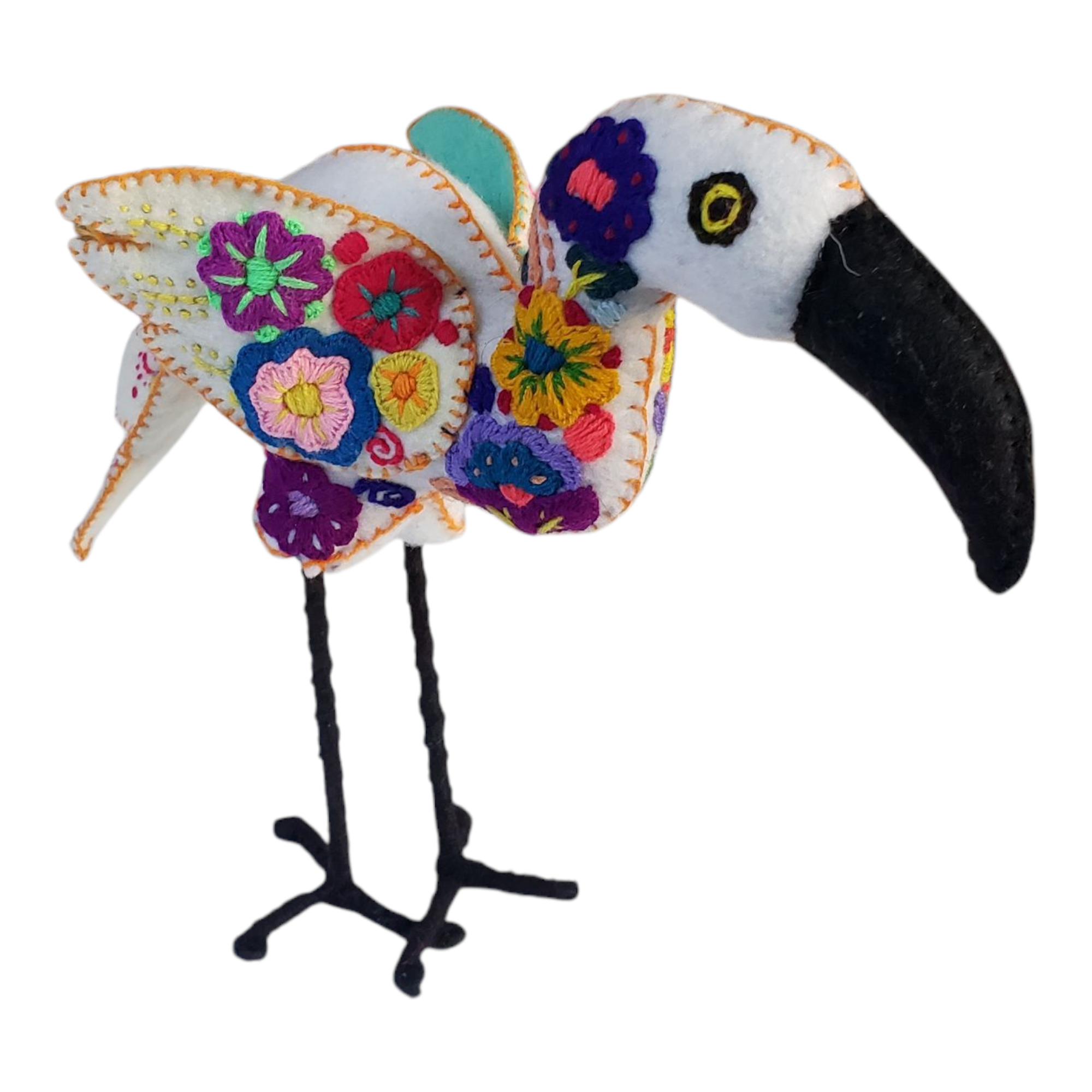 The Little Pueblo - Wholesale Decorative Figurine - Flamingo Animalito from Chiapas Mexico4