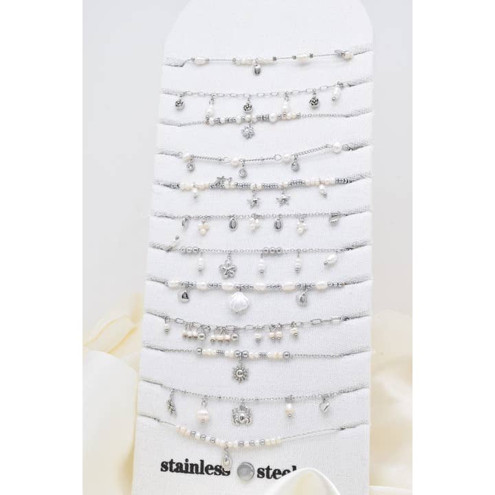 Kapyco - Wholesale Jewelry Set - Set of 12 stainless steel bracelets - BR210240AR