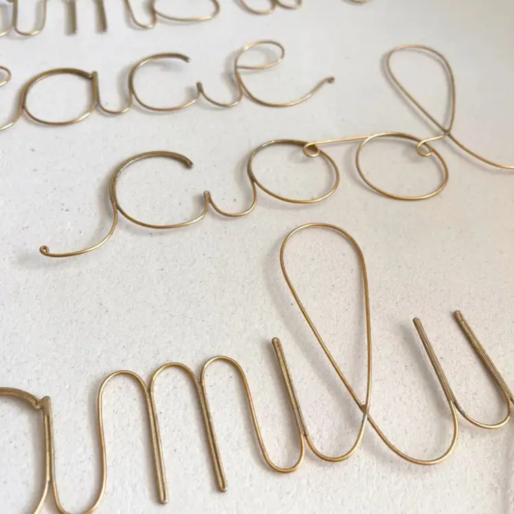 Collection Maroc - Wholesale Wall Accent - Gold plated brass word AMOUR1