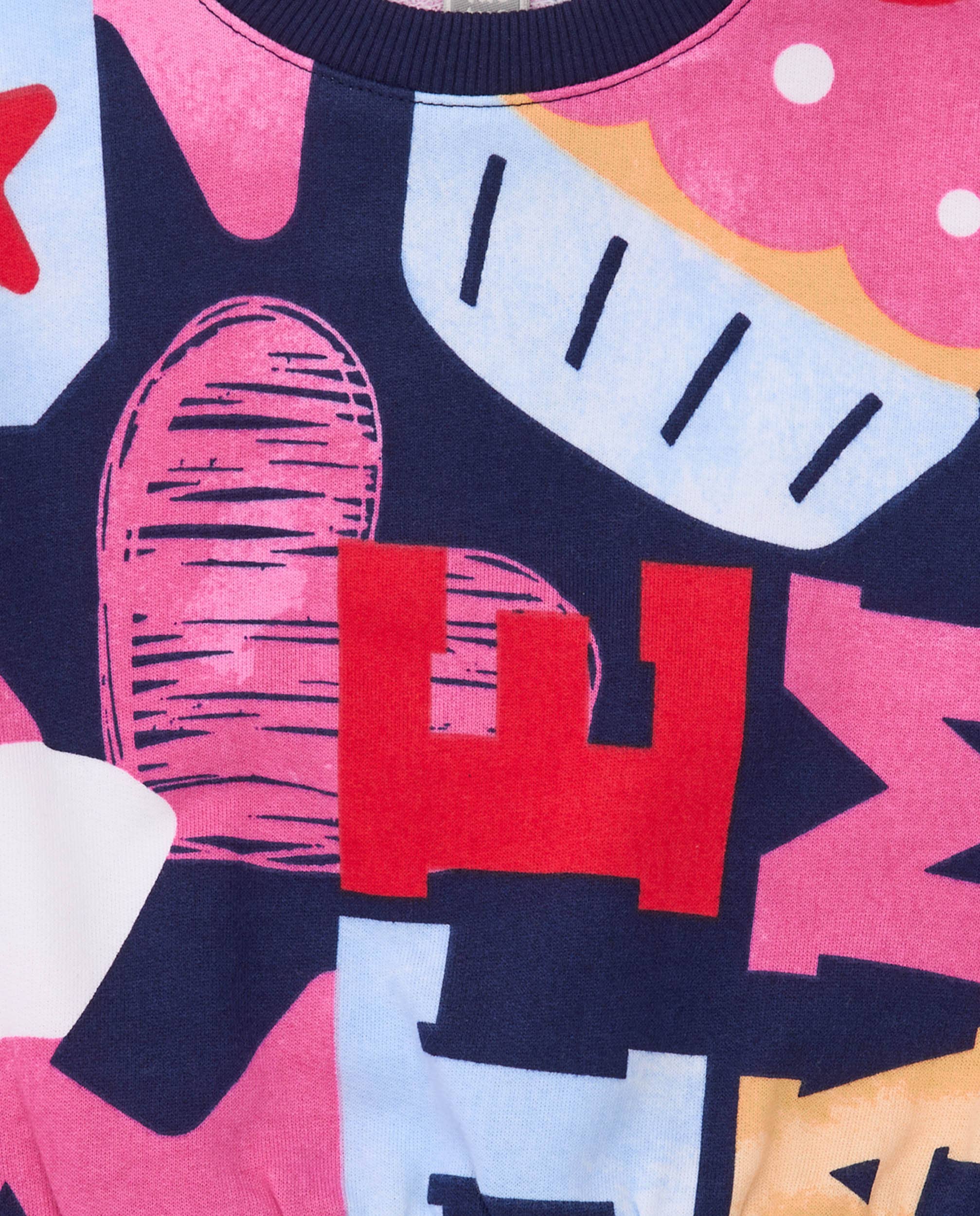 tuc tuc - Venta al por mayor Sudadera - Niños - Sudadera de niña en multicolor con diseño letras y cupcakes3