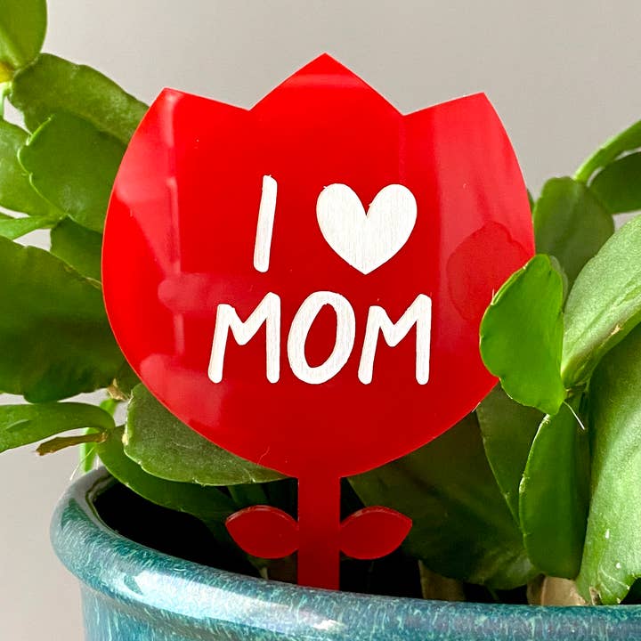 Mother's Day Plant Stake - Tulip for wholesale by Atomic Kraftworks