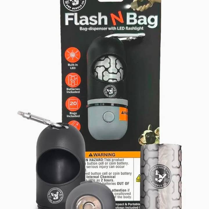 PET | Flash N Bag | LED-Lit Poop Bag with Built-In LED Light for wholesale by Crover