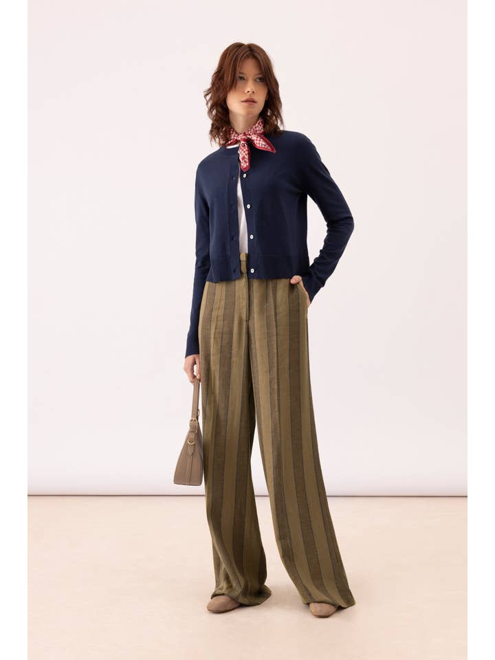 Lanidor - Wholesale Pants - Women's - Striped Wide-Leg Pants (408964-273)