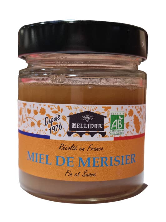 Ekologisk vildkörsbärshonung från Frankrike – 400 g, 220 g för wholesale av Mellidor