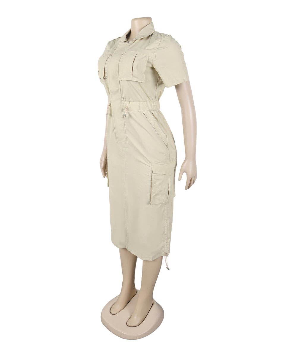Aria Romance - Wholesale Dress - Women's - Utility Pocket Shirtdress6