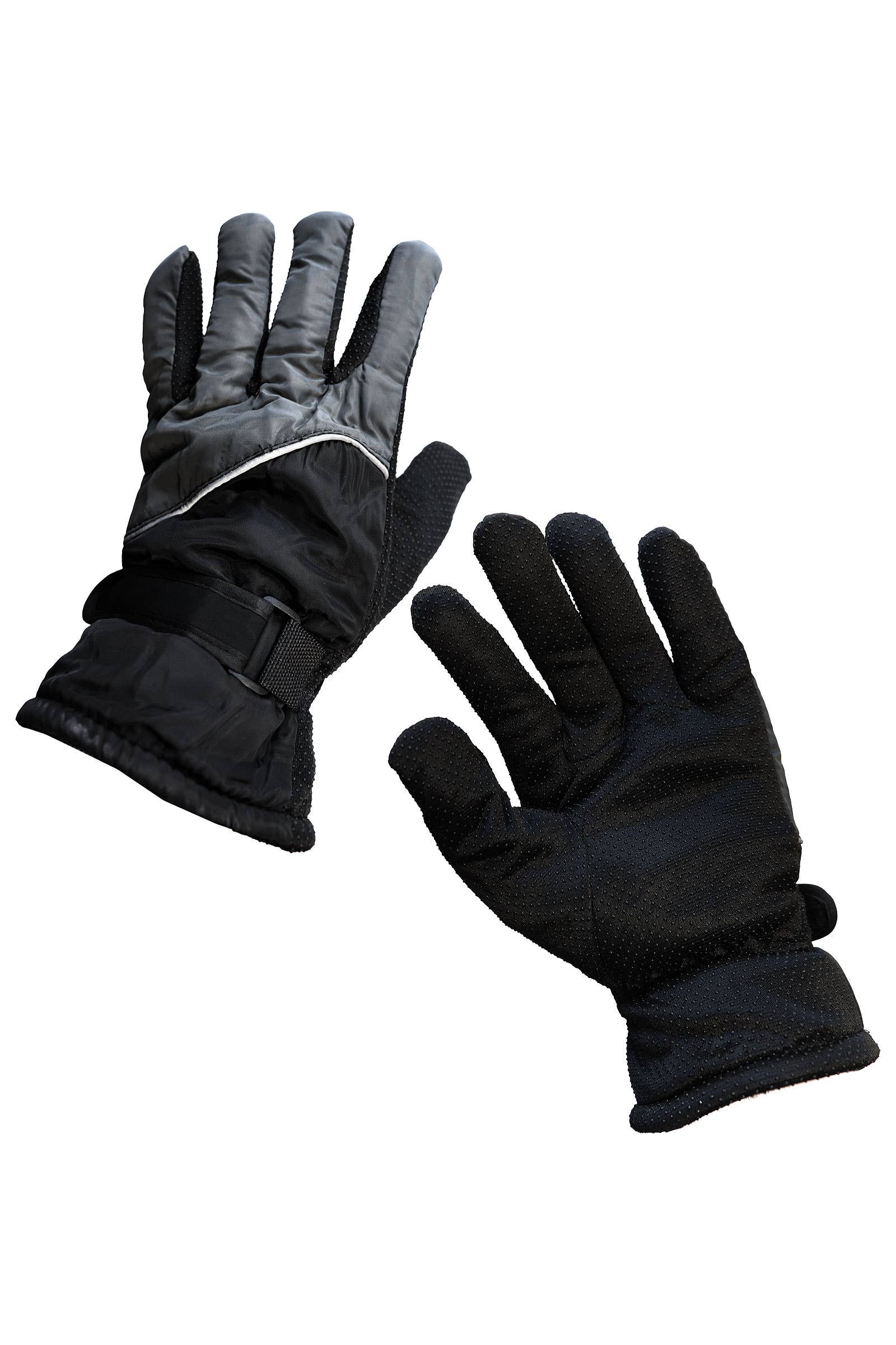 ASSORTED Men's Dark Neutral Split Wave Ski Gloves for wholesale on Faire1