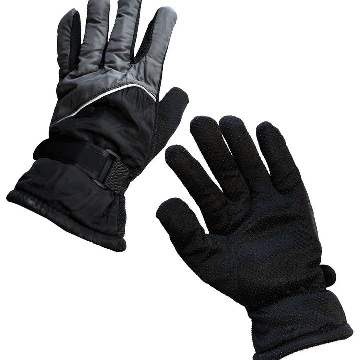 ASSORTED Men's Dark Neutral Split Wave Ski Gloves for wholesale on Faire1