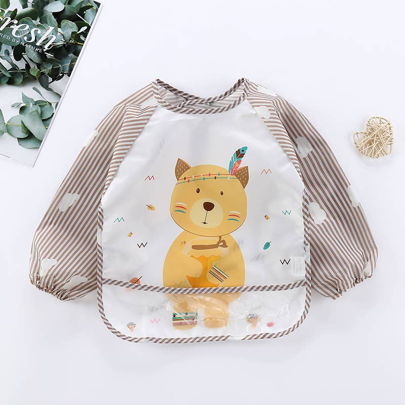 PatPat - Wholesale Bib - Baby - Baby Cartoon Animal Long Sleeve Waterproof Reversible Bibs5
