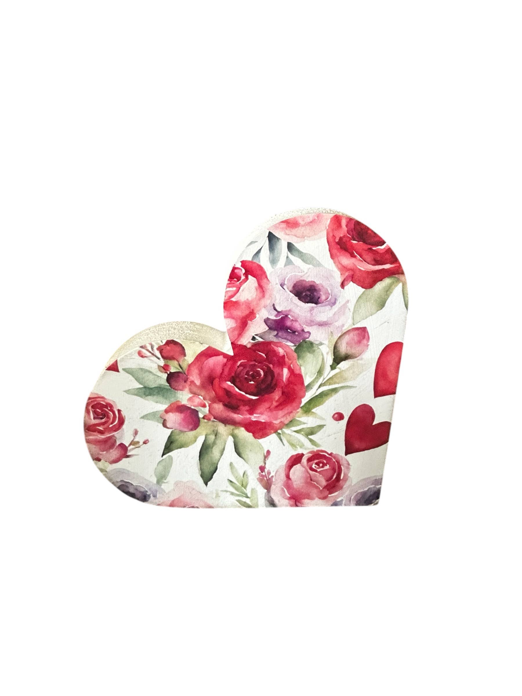 Inkwood Crafters - Wholesale Ornament - Valentine’s Day Wood Hearts - Watercolor Floral Design0