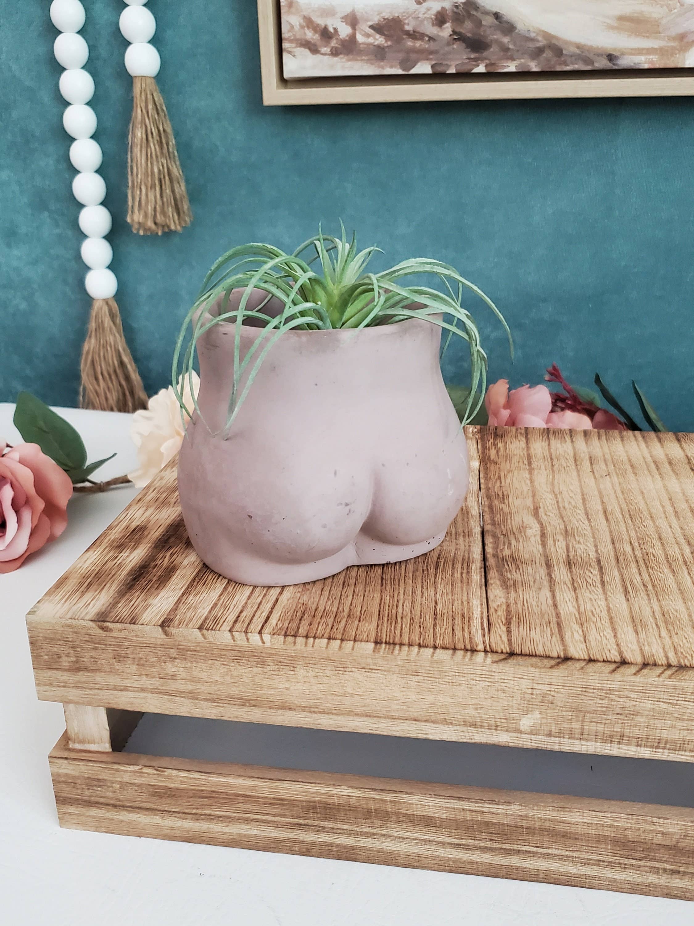 House Americana - Wholesale Plant Pot - Butt Booty Concrete Planter Pot With Drainage3