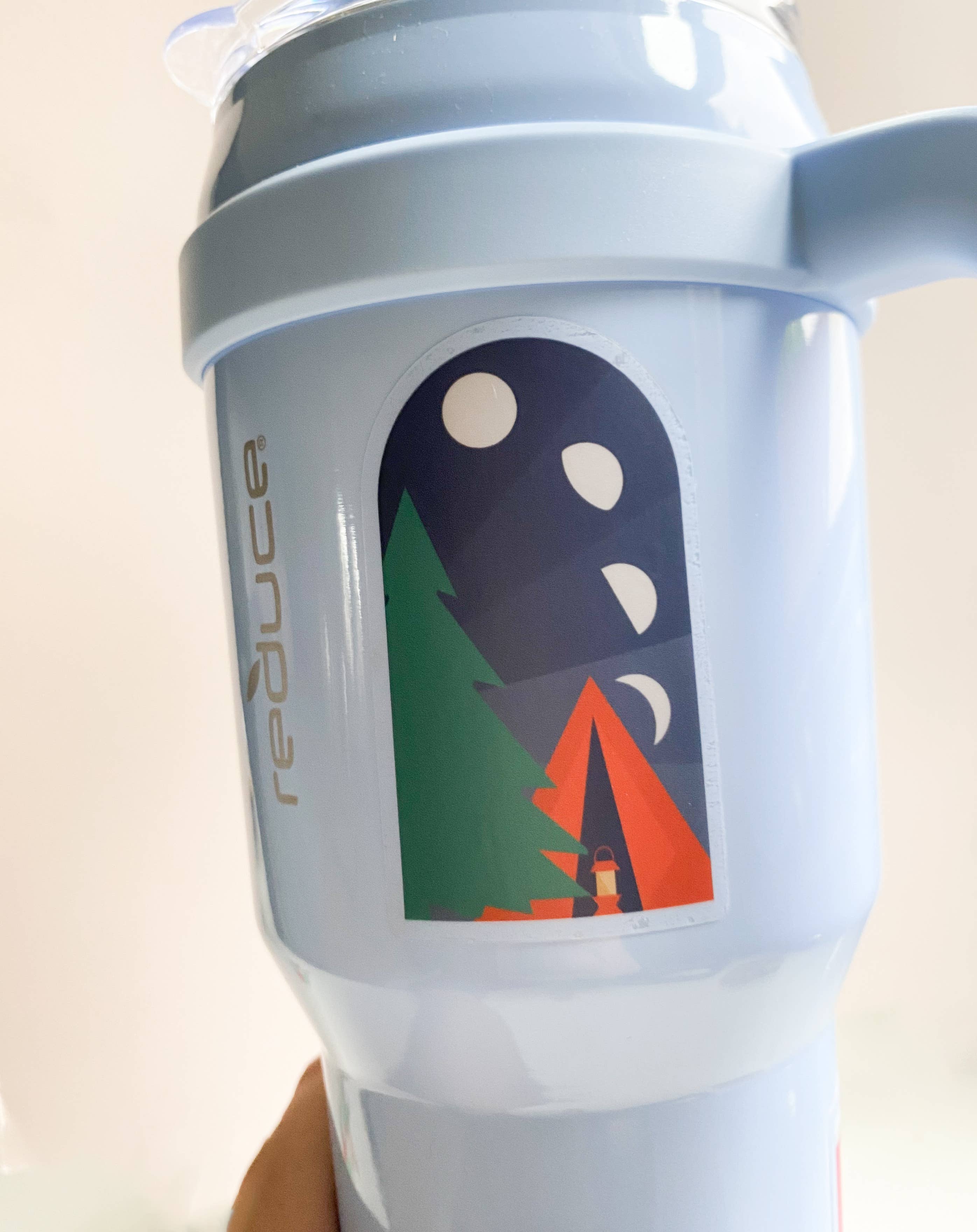 Bottlebrush Graphics - Wholesale Sticker - Moon Phases Tent Camping Clear Vinyl Sticker2