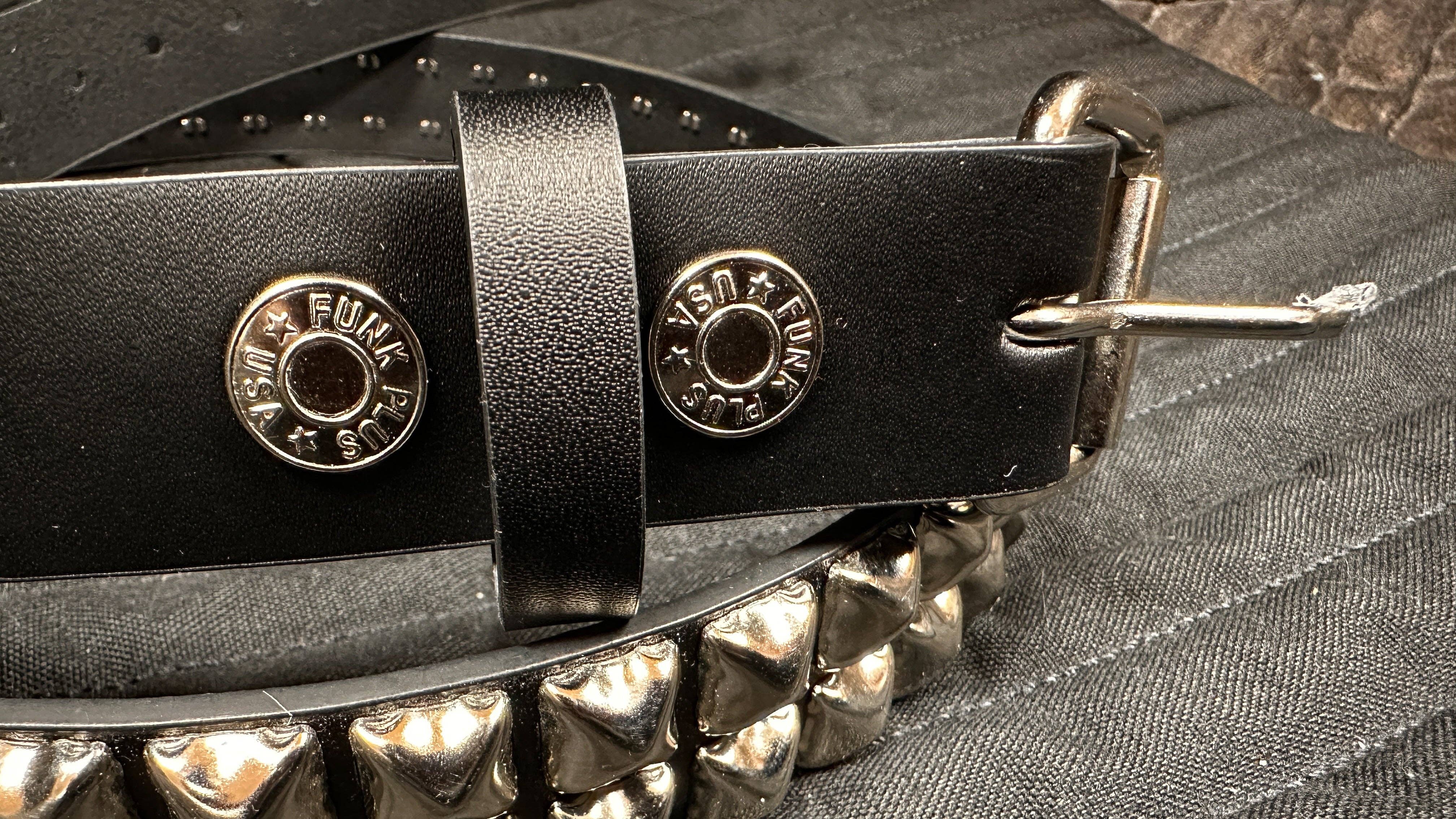 Funk Plus - Wholesale Belt - Women's - BT117 2 ROW 1/2' PYRAMID STUDS, 1 1/4" WIDE11