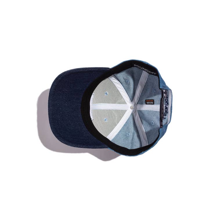 SOUNDOFF - Wholesale Flat Brim Cap - Men's - MEDIUM/INDIGO DENIM ID PATCH SNAPBACK5